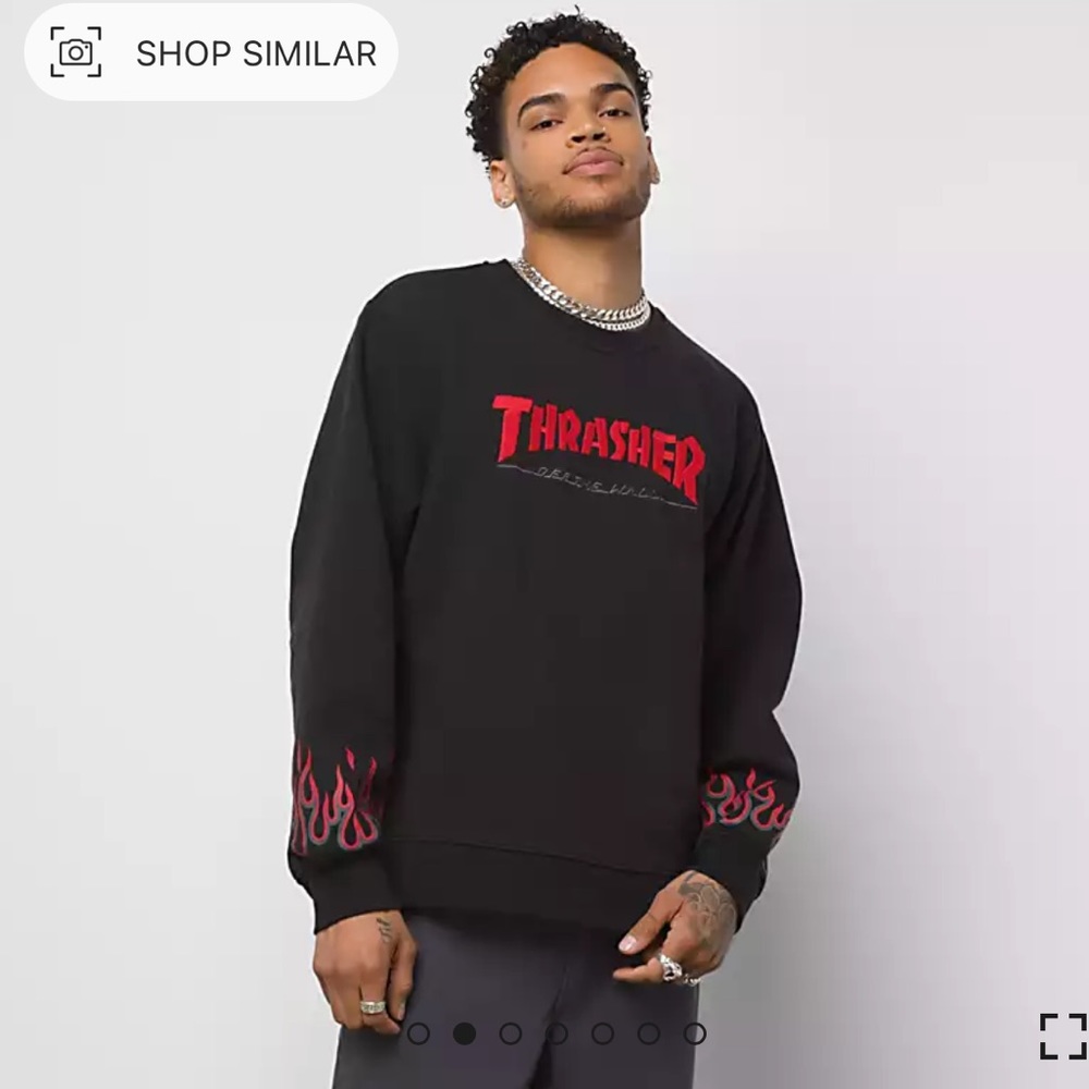 VANS X THRASHER FLAME CREWNECK